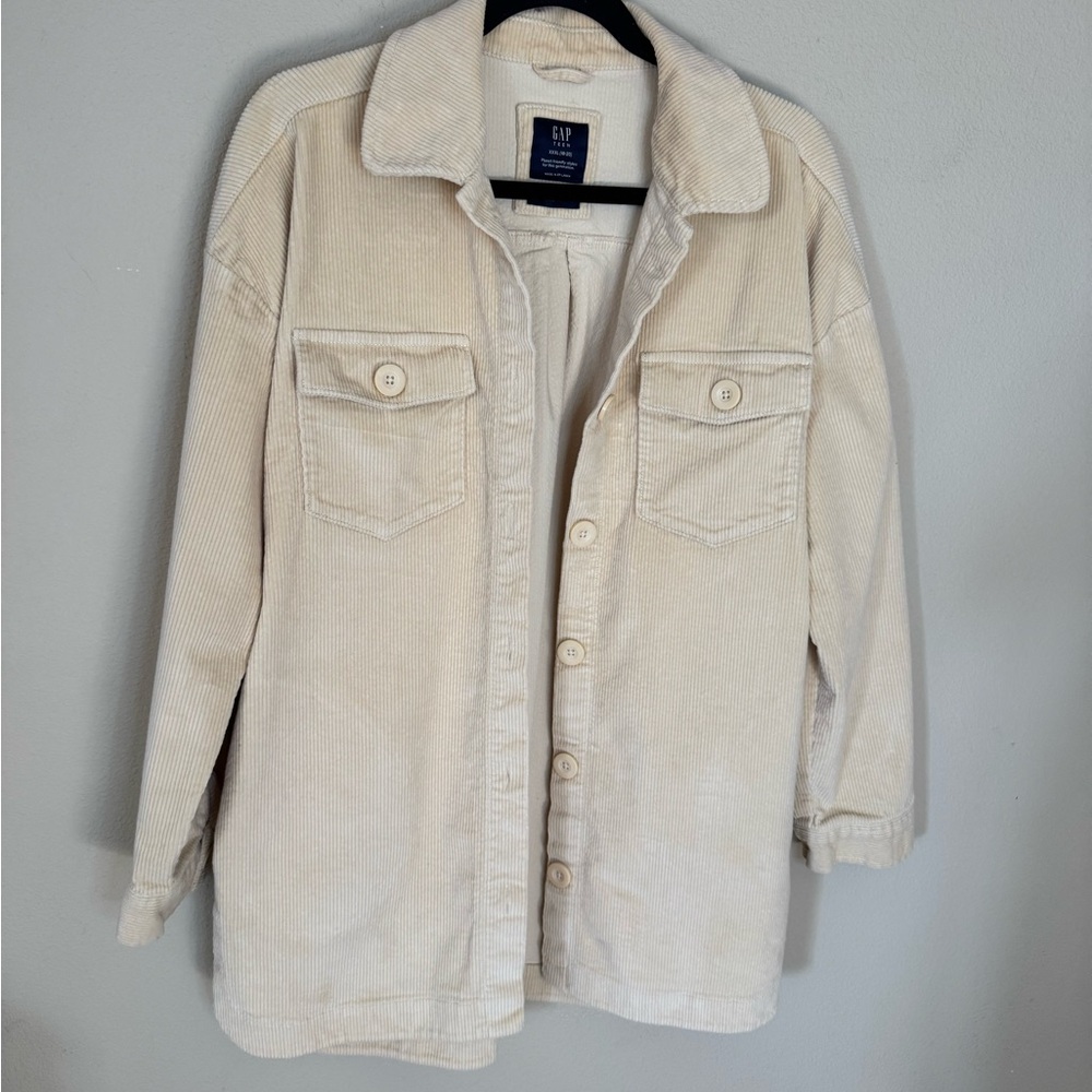 GAP Cream Corduroy Oversized Shacket Oversized Small or Medium
